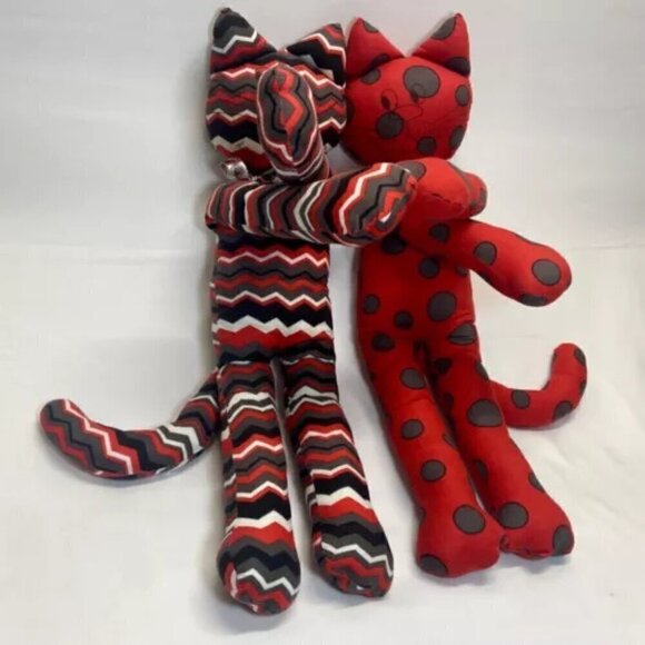 Kitty Cat Stuffed Animal Shelf Sitters Farm House Decor Hugging Arms Kitty's 21” - Picture 6 of 6